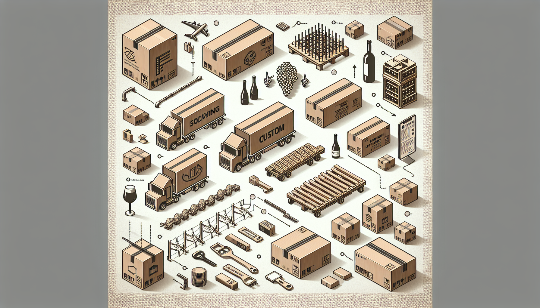 Solutions d'Emballage sur Mesure: Cartons et Accessoires pour Déménagement et Logistique Viticole