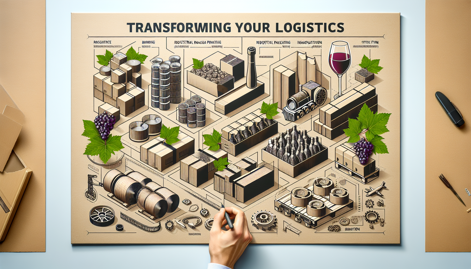 Transformez votre logistique: Emballages en Cartons, Feuillards et Films Étirable pour Innovation en Industrie et Viniculture