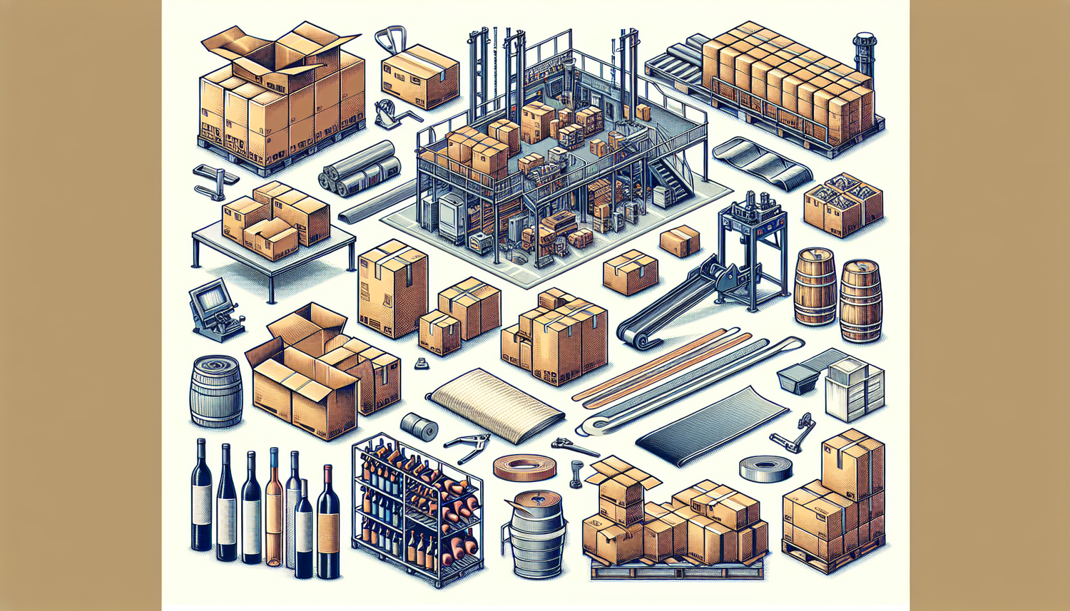 Découvrez des Solutions Polyvalentes d'Emballage: Cartons, Feuillards et Films Étirable pour Manutention en Industrie et Viniculture