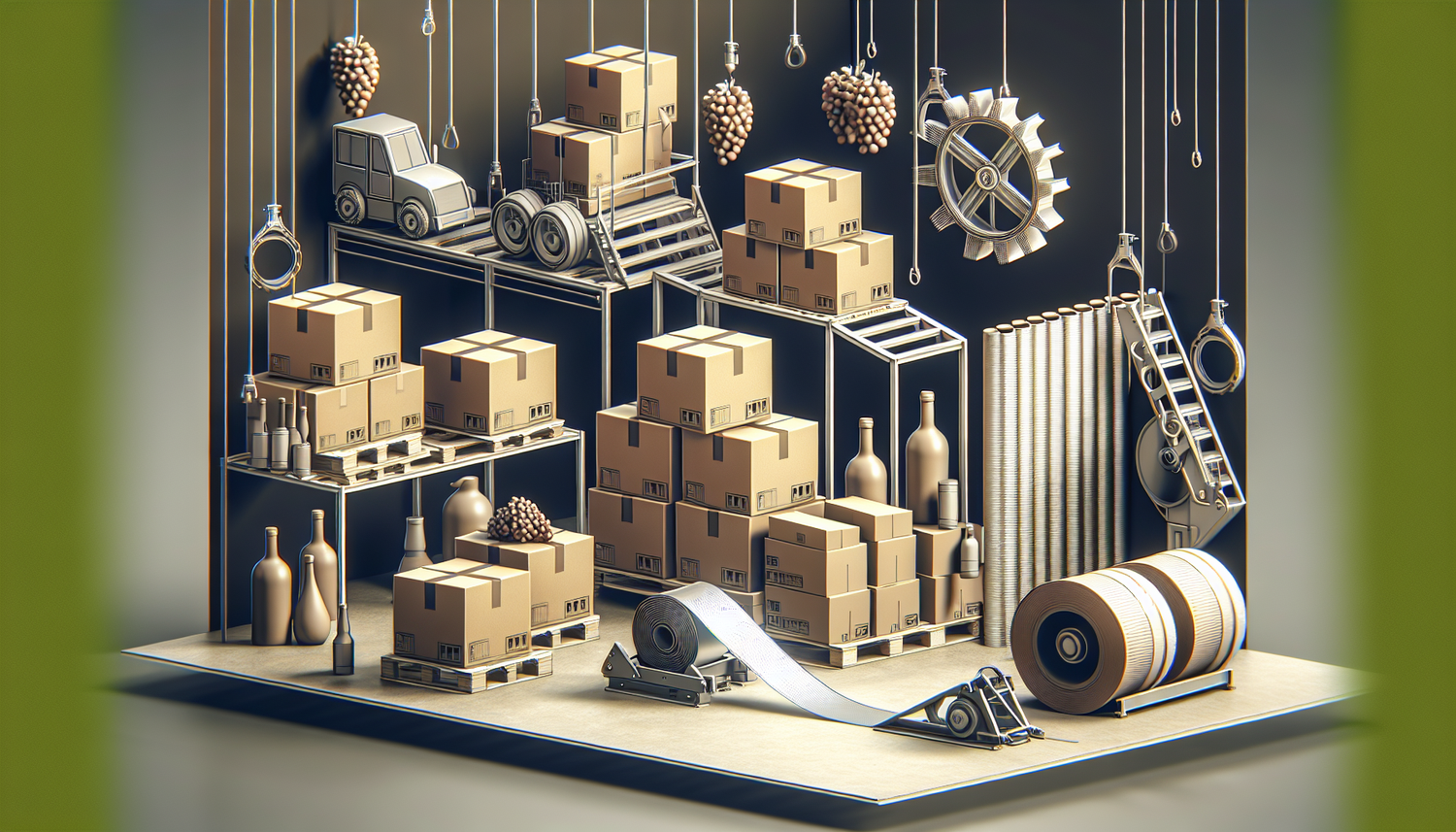 Optimisez vos Solutions d'Emballage: Cartons, Feuillards et Films Étirable pour une Manutention Efficiente en Viticulture et Industrie.