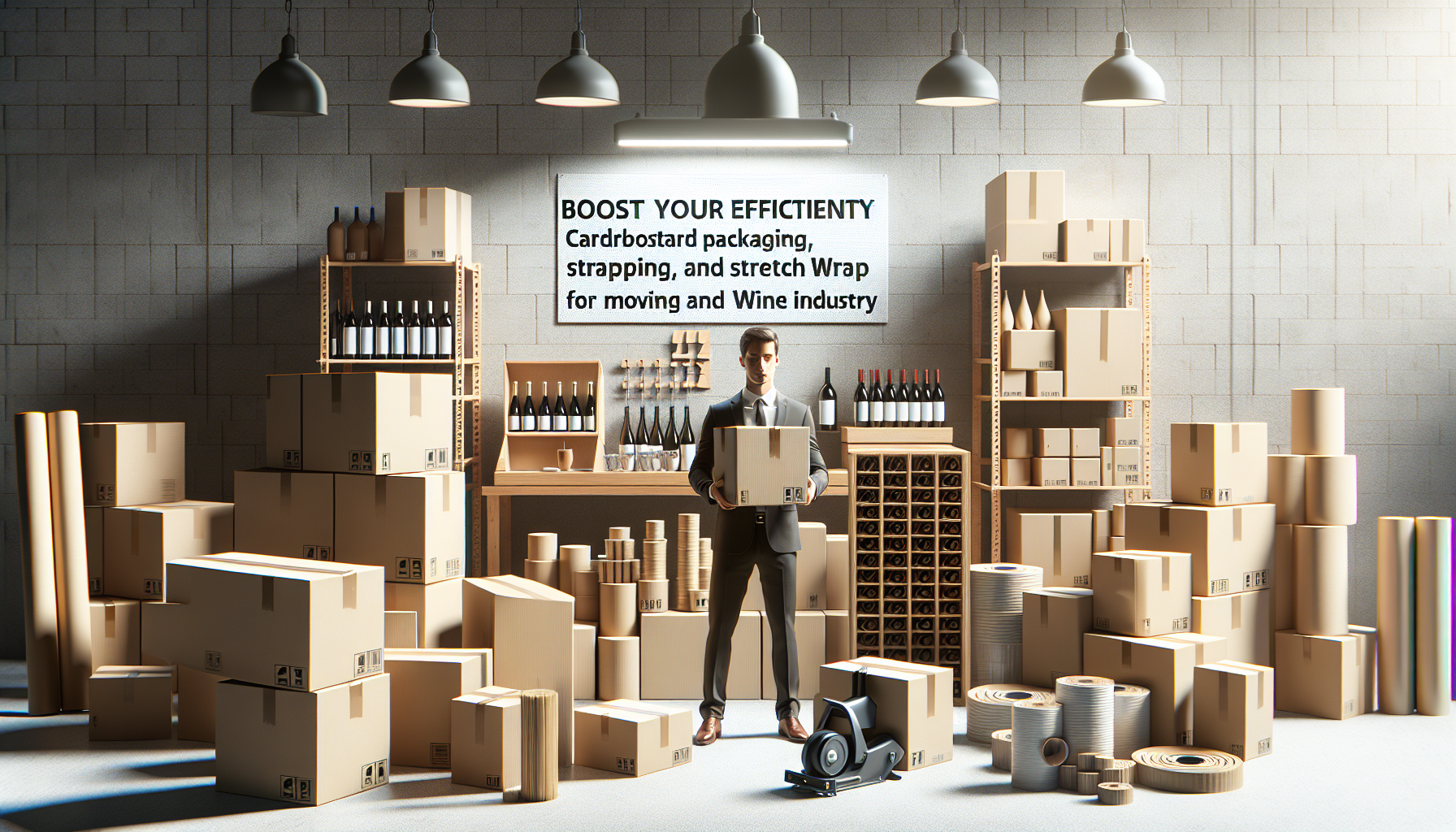 Augmentez votre Efficacité: Emballages Cartons, Feuillards et Films Étirable pour Déménagement et Secteur Vinicole.