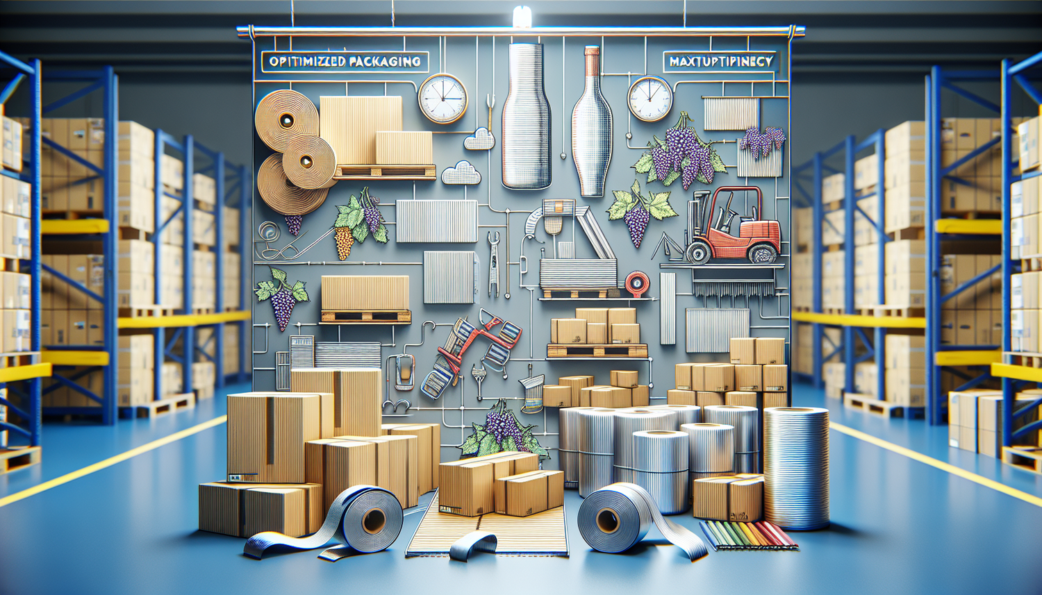 Optimisez vos emballages: Cartons, Feuillards et Films Étirable pour Performance en Viticulture et Manutention.