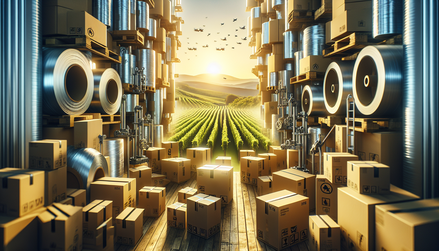 Augmentez l'Impact Environnemental Positif: Emballages Cartons, Feuillards et Films Étirable pour Durabilité en Viniculture et Industrie