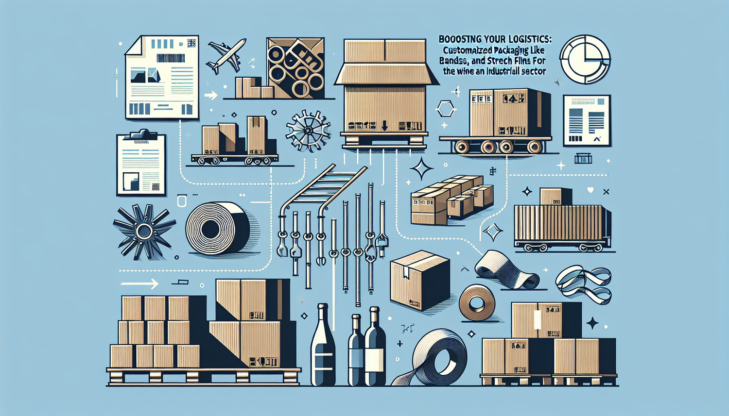Boostez Votre Logistique: Emballages Sur-Mesure Cartons, Feuillards et Films Étirable pour le Domaine Viticole et Industriel