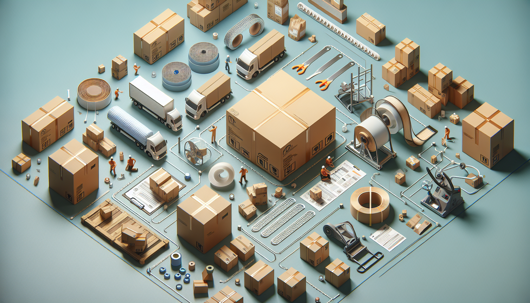 Optimisez Votre Déménagement: Solutions d'Emballage Cartons, Feuillards et Films Étirable pour Logistique Efficace.