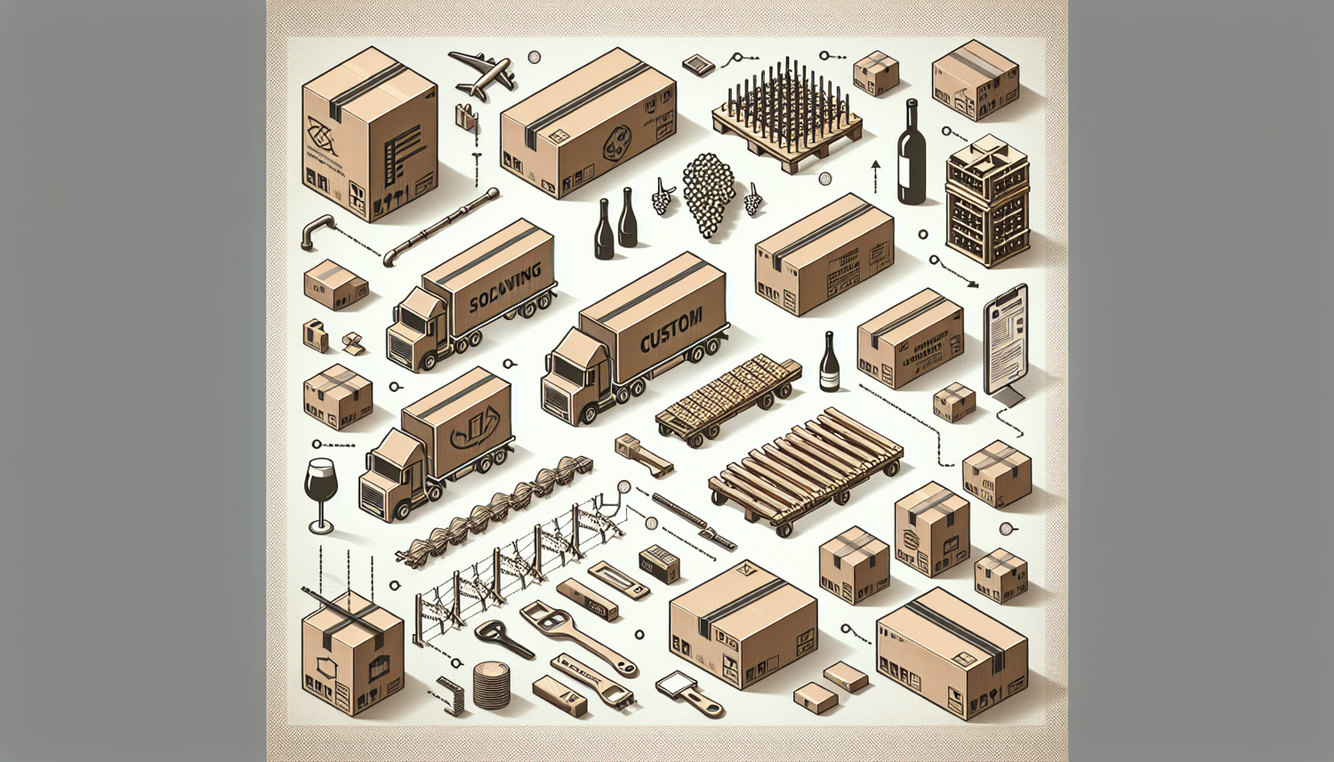  Solutions d'Emballage sur Mesure: Cartons et Accessoires pour Déménagement et Logistique Viticole 