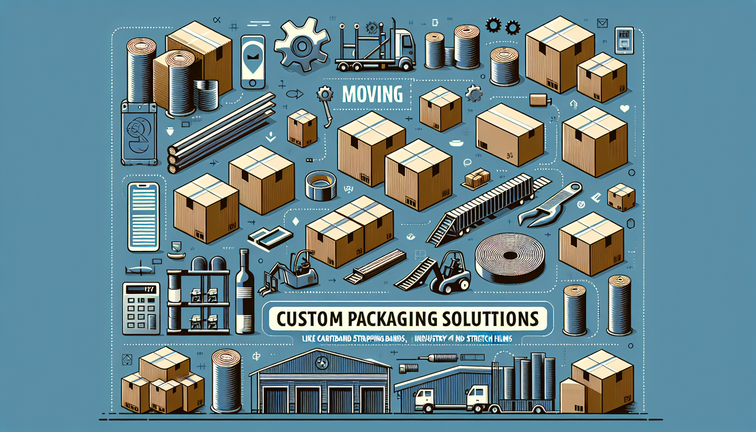 Solutions d'Emballage Personnalisées: Cartons, Feuillards et Films Étirable pour Déménagement, Industrie et Viniculture