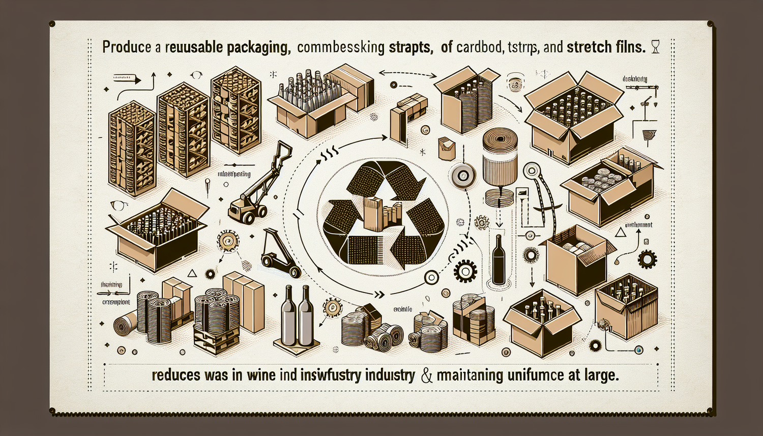 Découvrez Comment l'Emballage Réutilisable en Cartons, Feuillards et Films Étirable Réduit les Déchets en Viniculture et Industrie