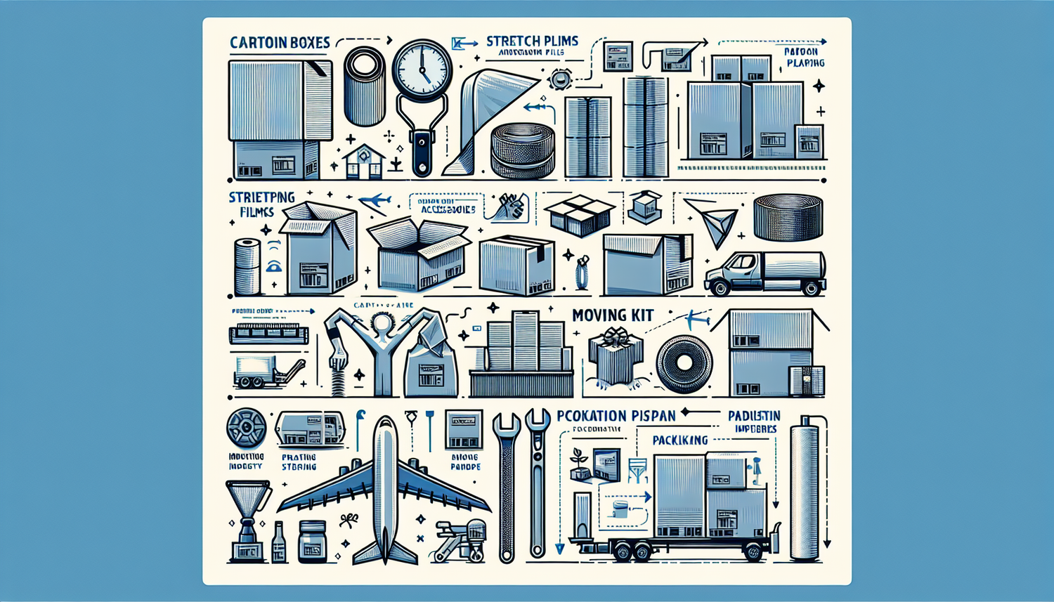 Optimisez vos Expéditions avec des Accessoires d'Emballage: Cartons, Films Étirable et Kits de Déménagement