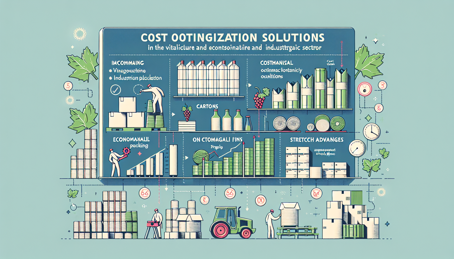 Optimisez vos Coûts: Solutions de Cartons, Feuillards, Films Étirable pour Économie et Écologie en Viticulture et Industrie