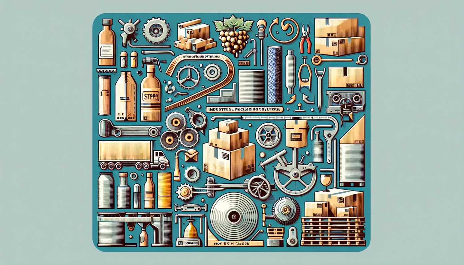 Solutions d'emballage industriel adaptées : cartons, feuilards, films étirables et accessoires pour déménagement et viticulture